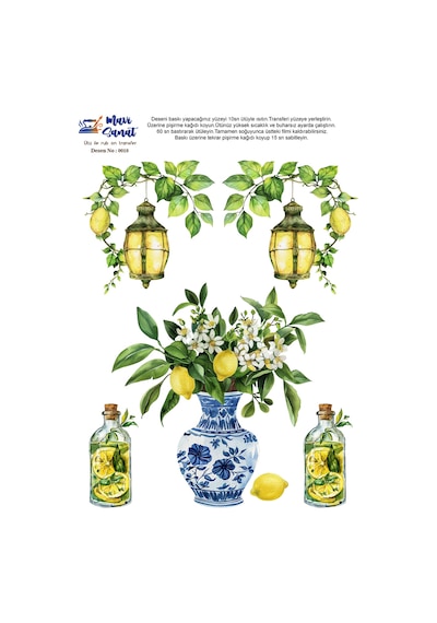Mavi Sanat Ütü İle Rub On Transfer Kağıdı A4 Model No: 0010