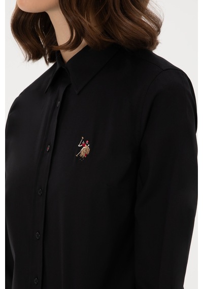 U.s. Polo Assn. Kadın Siyah Gömlek Basic 50298089-vr046 Siyah