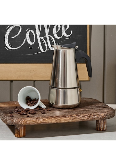 Tohanaa 4 Cup Moka Cezve - Gri / Siyah - 240 Ml Çok Renkli