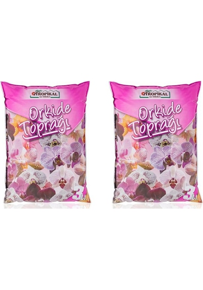 Vitaminli Orkide Toprağı. 2 Paket 6L Orkide Değişim Toprağı
