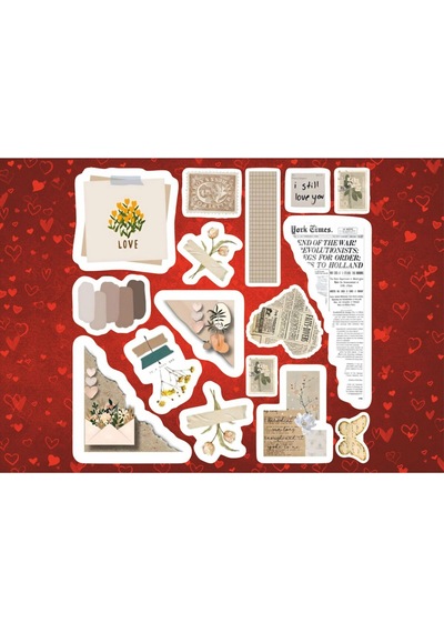 Love Temalı Sticker Seti Laptop Ajanda Pc Tablet Telefon Defter Etiket Bullet Journal Diğer