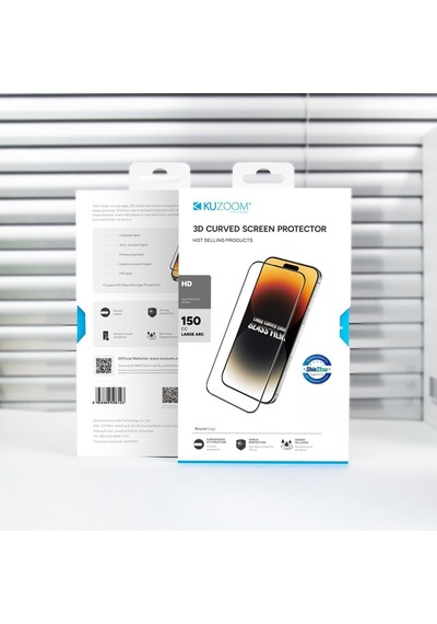 İphone 16 / 15 / 14 Pro Uyumlu 3d Large Kavisli Parmak İzine Dayanıklı Cam Ekran Koruyucu
