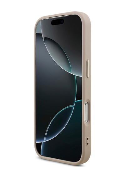 Apple Uyumlu iPhone 17 Pro Kılıf Guess Lisanslı Gold Kamera Çerçeveli 4g Desenli Büyük 4g Ve Yazı Logolu Pembe Pembe