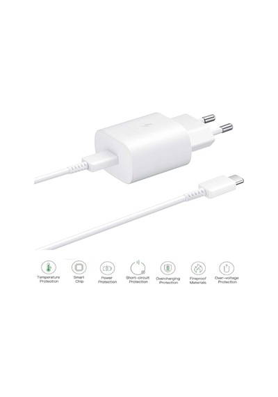Samsung Galaxy S22 Uyumlu Type-c Ultra Hızlı Şarj Seti 22.5w 3.0 Amper Şarj Adaptörü Ve Kablo