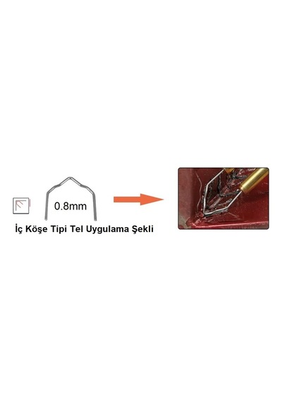 Yate10 200x 0,8mm İç Köşe Kaynak Zımba Teli
