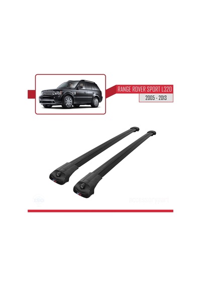 Land Rover Range Rover Sport L320 2005-2013 Arası İle Uyumlu Ace-1 Ara Atkı Tavan Barı Siyah