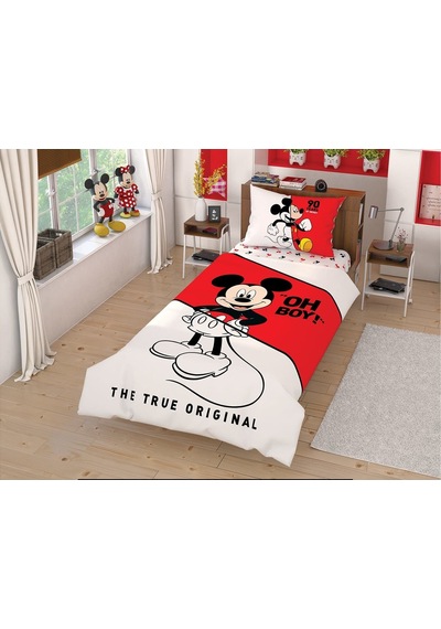Taç Lisanslı Çek Canlandır Tek Kişilik Nevresim Takımı Disney Mic