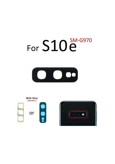 Tkgz Samsung Uyumlu Galaxy S10e Arka Kamera Camı Lens Yapışkanlı