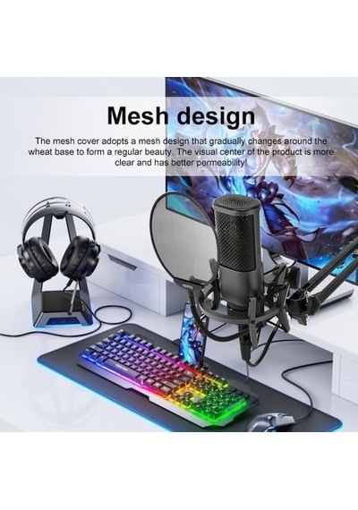 Yanmai Bilgisayar Standlı Mikrofon Profesyonel Podcast Mikrofon Kiti Tak Çalıştır Usb Kablolu Pc Dizüstü Bilgisay