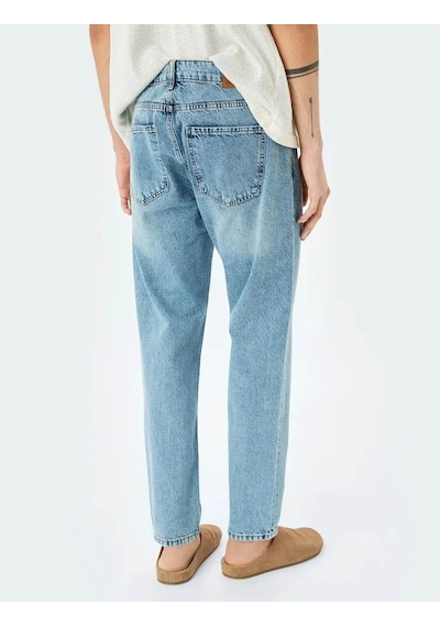 Koton Tapered Fit Joe Açık İndigo Erkek Jean Pantolon 5sam40023nd Açık İndigo