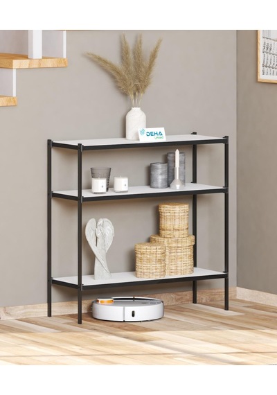 80x30 Ayarlanabilir Raflı Çok Amaçlı Üç Katlı Sehpa Mutfak Organizer Dresuar Kitaplık Raf Konsol Siyah 80x30 Ayarlanabilir Raflı Çok Amaçlı Üç Katlı Sehpa Mutfak Organizer Dresuar Kitaplık Raf Konsol Siyah