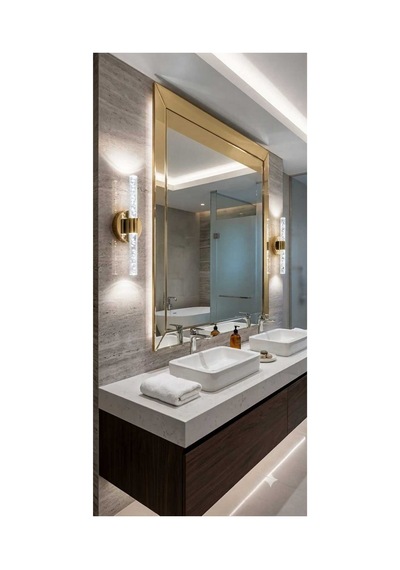 Bubbleflux Medium 40 Cm Modern Tasarım Led Aplik - Duvar Lambası - Gold - Elektrikli - Kumandalı - Beyaz Led Gold Elektrikli Kumandalı