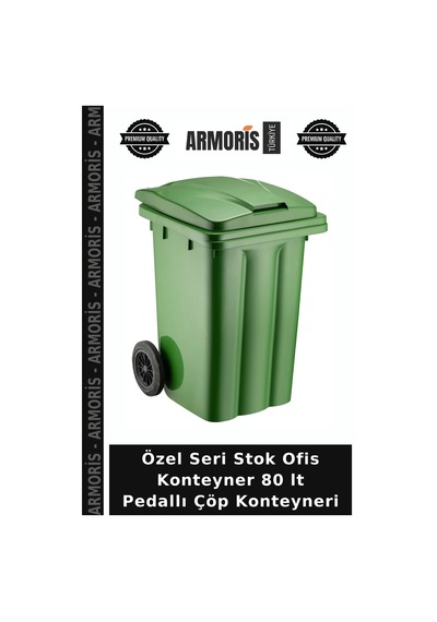 Özel Seri Stok Ofis Konteyner 80 Lt Pedallı Çöp Konteyneri