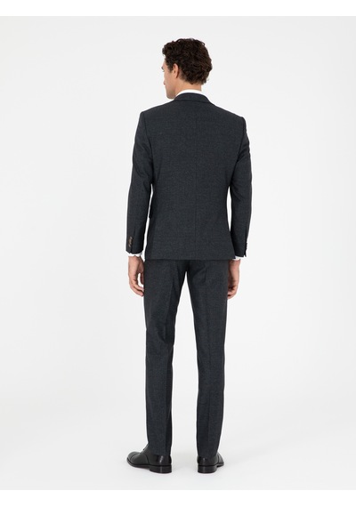 Cacharel Koyu Haki Slim Fit Yün Karışımlı Takım Elbise Yesıl