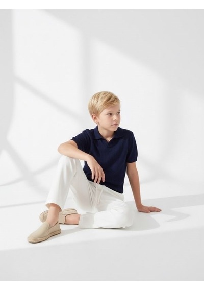 Zekids Erkek Çocuk Tasarım Pantolon-17166 Beyaz