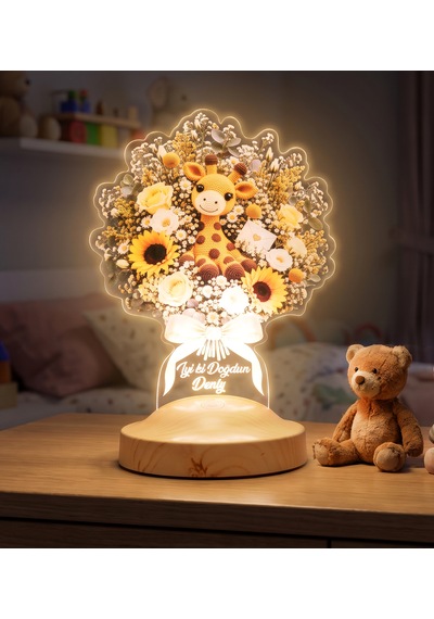 Zürafalı Ayçiçeği Işıklı Çiçek Buketi Led Lamba - Kişiye Özel Çocuğa Doğum Günü Hediyesi, Bebek Ve Çocuk Odası Lambası Zürafalı Ayçiçeği Işıklı Buketi Zürafalı Ayçiçeği Işıklı Çiçek Buketi Led Lamba - Kişiye Özel Çocuğa Doğum Günü Hediyesi, Bebek Ve Çocuk Odası Lambası Zürafalı Ayçiçeği Işıklı Buketi