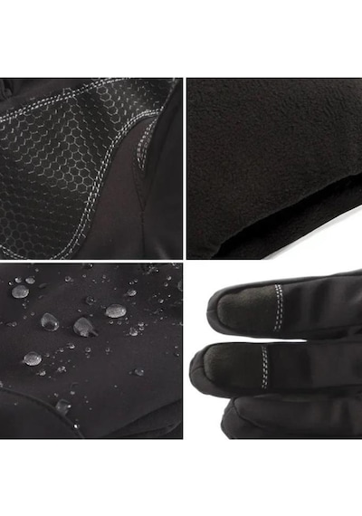 Single Sword Softshell Soğuk, Rüzgar Ve Su Geçirmez Touch Uyumlu , Motorcu Ve Koruyucu Eldiven Sürüş Eldiveni