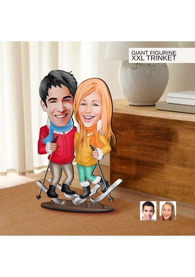 Bk Gift Kişiye Özel Sevgililer Karikatürlü Büyük Boy Ahşap Biblo-107, Arkadaşa Hediye , Sevgiliye Hediye, Kişiye Özel Biblolar Kobitmeyen137605 Bk Gif