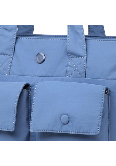 Smart Bags Mikro Poly Kumaş Büyük Boy Kadın Omuz Çantası 3345 Mavi 31734188