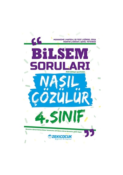 4.Sınıf Bilsem Soruları Nasıl Çözülür -  Zeki Çocuk Yayınları
