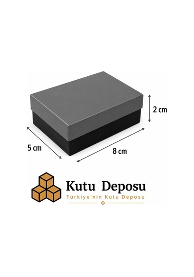 5x8x2 Cm Asetat Kapaklı Takı Kutusu-siyah Demonte 50 Adet
