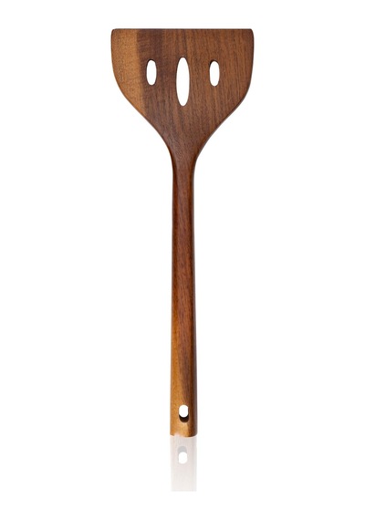 The Mia Natura Akasya Delikli Spatula 34x10 Cm Ahşap