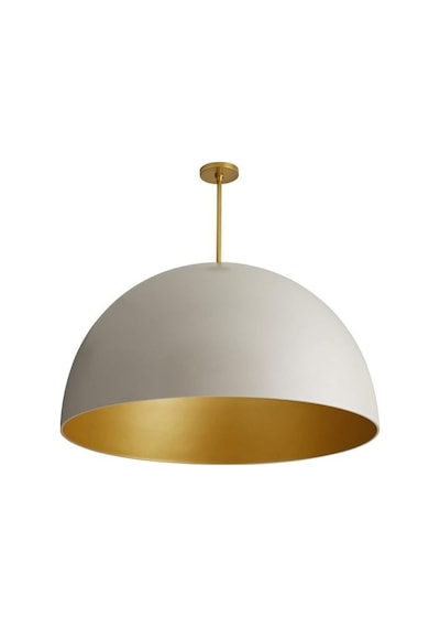 Mylights 50Cm Beyaz Içi Altın Aleminyum Paslanmaz Metal Avize 50