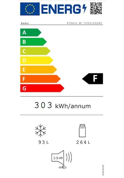 Beko 970431 MI 357 LT No-Frost Çift Kapılı Buzdolabı