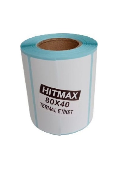 80x40 Termal Etiket Genişlik 80mm Yükseklik 40m 1. Kalite Tam Metraj