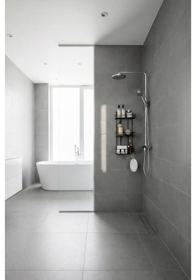 Sas Haus Siyah 3 Katlı Banyo Rafı Şampuanlık Ve Duş Rafı Askılı Yapışkanlı Duvara Monte Tş-03 Siyah