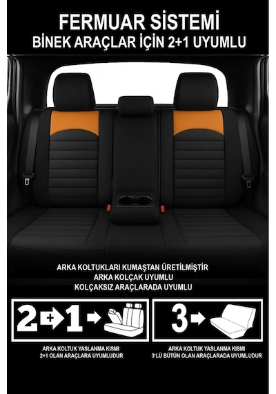 Lada Priora I Combi Facelift 2013 1.6 98 Hp 2013 Uyumlu Thor Serisi Tam Set Tay Tüyü Oto Kılıf Taba
