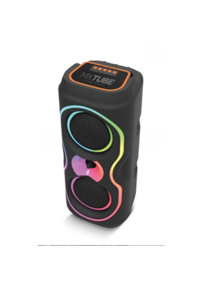Maxron Mxtube 20w Bluetooth Hoparlör Led Işıklı Ses Sistemi Parti Speaker Karaoke Özellikli + Mikrofon
