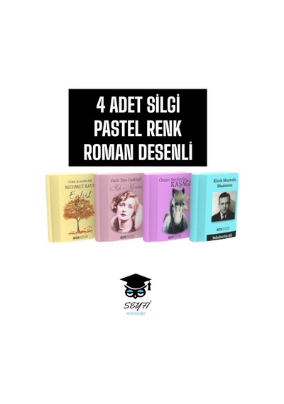 4 Adet Silgi Roman Desenli Türk Malı