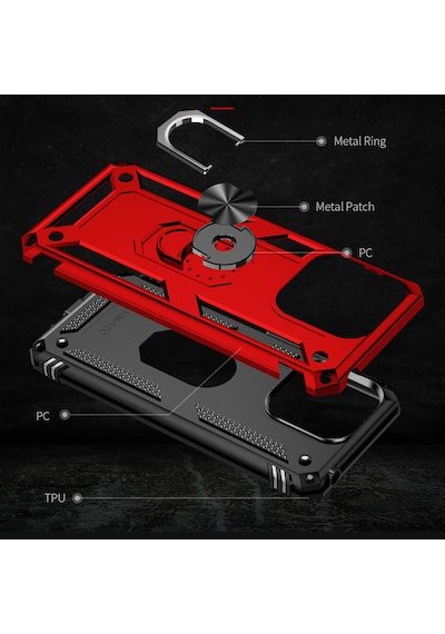 Zore Redmi 12c Kılıf Vega Kapak - Kırmızı Kirmizi