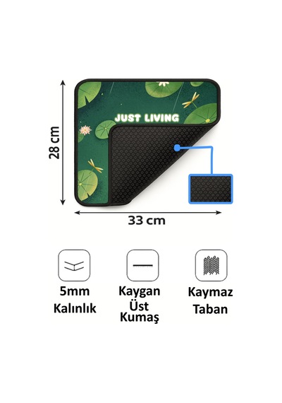 Best Life Kurbağa Tasarımlı 33x28 Cm Mousepad Kaymaz Taban Rahat Konforlu Mouse Pad