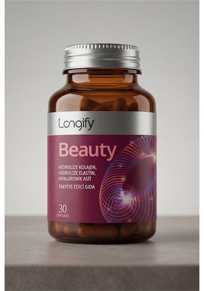 Longify Beauty Hidrolize Kolajen Tip 1 Ve Tip 3, Hidrolize Elastin, Hyaluronik Asit, Biotin, Vitamin C, Çinko, Bakır Takviye Edici Gıda 30 Tablet