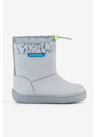 Hopfrög Rain Boots Süper Mat Havalı Gri Suya Ve Soğuğa Dayanıklı Barefoot Çocuk Botu Gri