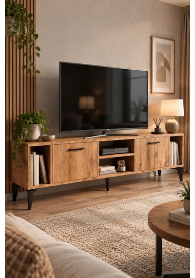 Sulorahome Çok Renkli Tv Sehpası 160x35 Cm