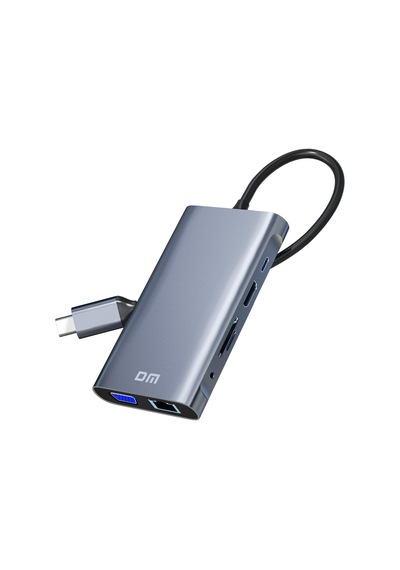Dm Chb055 Type C To Hdmı Vga Rj45 Ethernet 3 Usb 3 0 Aux Pd Tf Sd Kart Okuyucu Dönüştürücü