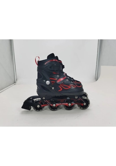 Vadi Kırmızı Silikon Tekerli Ayarlanabilir Işıklı Paten S 31-34 Hp7128 Kırmızı - Siyah