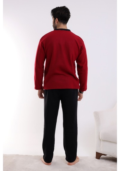 Wordex Falkon 7204 Polar Kışlık Erkek Ev Pijama Takımı Uyku Takımı Bordo Wordex Falkon 7204 Polar Kışlık Erkek Ev Pijama Takımı Uyku Takımı Bordo