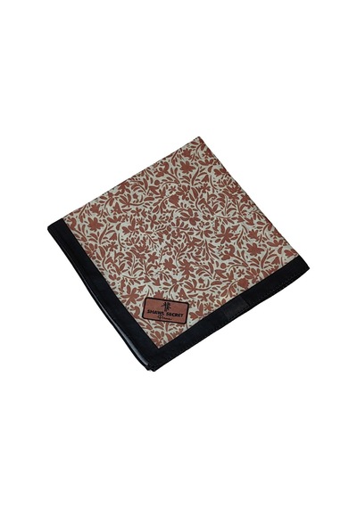 Mim Eşarp Mim Prime Pamuk Çiçek Desenli Eşarp 90x90 Cm Siyah - Tarçın