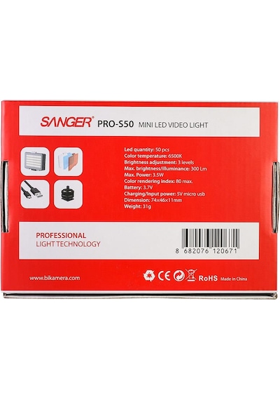 Sanger PRO-S50 Hafif Ultra Kompakt Güçlü Led Işık