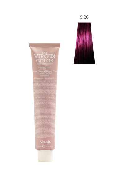 Nook Virgin Color Profesyonel Saç Boyası 100ml-açık Kestane Viyole/vahşi Mürdüm 5.26-viola Kızıl Kadife