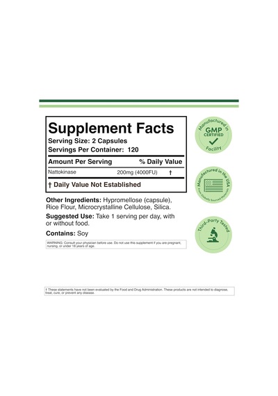 Double Wood Supplements Nattokinase 4,000 Fu, Supports Healthy Circulation, 240 Capsules Aromasız