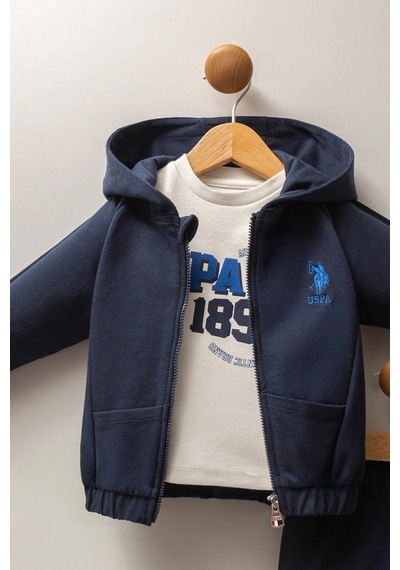 U.S. Polo Assn. Erkek Bebek 3 Lü Takım - Lacivert Lacivert
