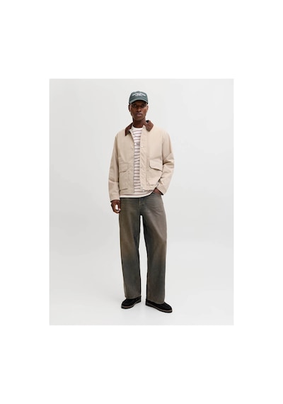 Jack & Jones Jornorrebro Çizgili Tişört 12291021 Beyaz