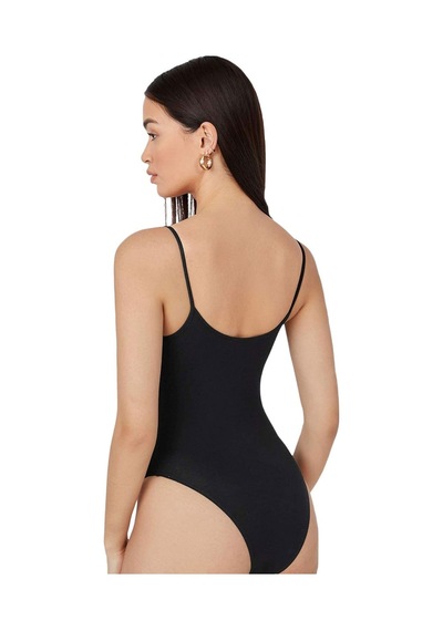 Kadın Modal Spagetti Askılı Kancalı Bodysuit Tops Atlet Belinay0860 001