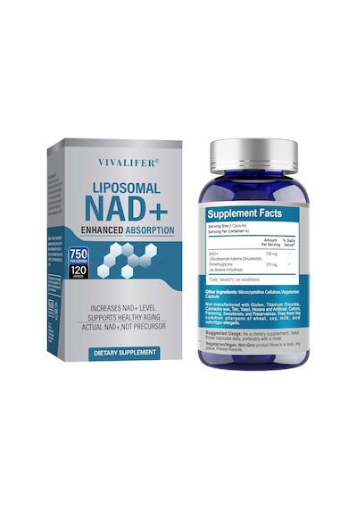 Nad+ & Resveratrol 750 Mg 120 Capsules. Usa Menşei