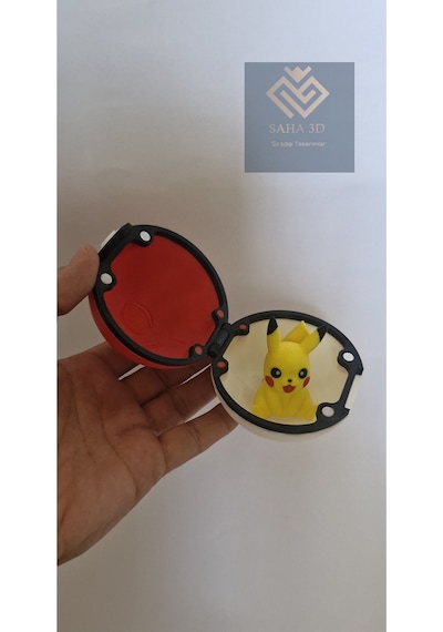 Pokemon Mıknatıslı Poke Topu Pikachu Hediyeli